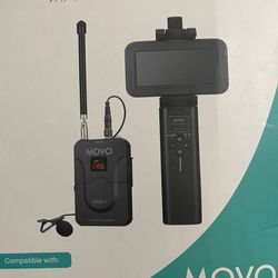 Movo WMX-7-SP VHF Wireless Lavalier Microphone System for Smartphones - Wireless Lav Mic for iPhone and Android - 16 Channel Handheld Receiver - Micro