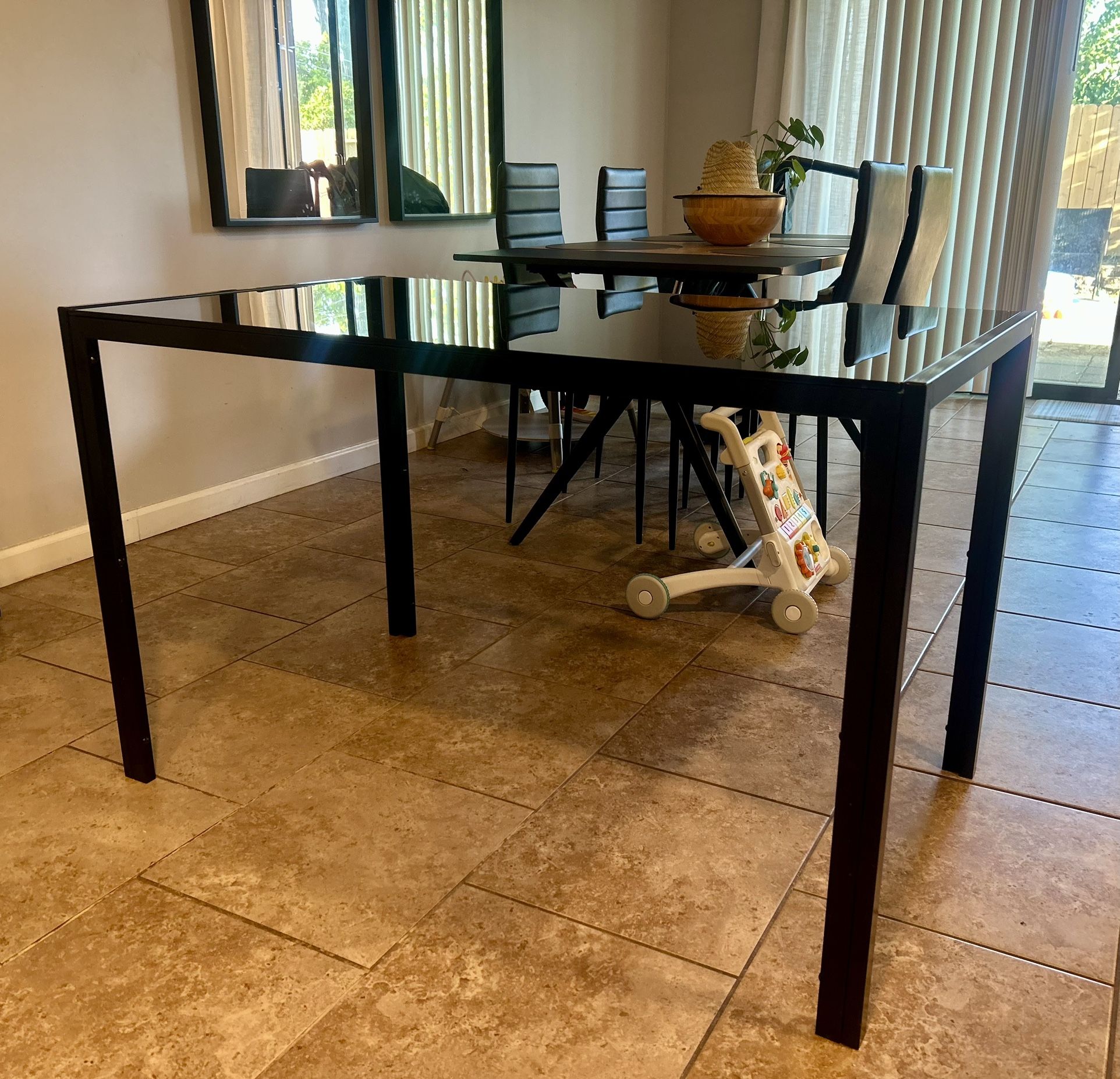 Glass Top Dining Room Table