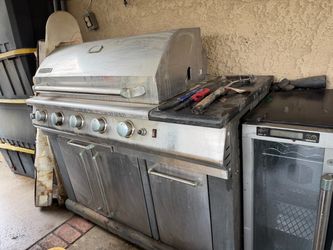 Outdoor Grill and Fridge