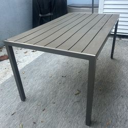 Outdoor Dining Table Gray