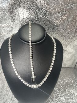 Tennis Necklace And Bracelet