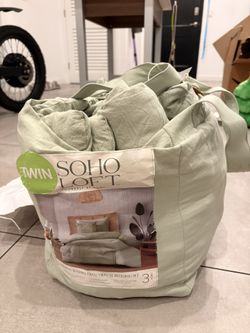 Garment Washed Twin Bedding Set