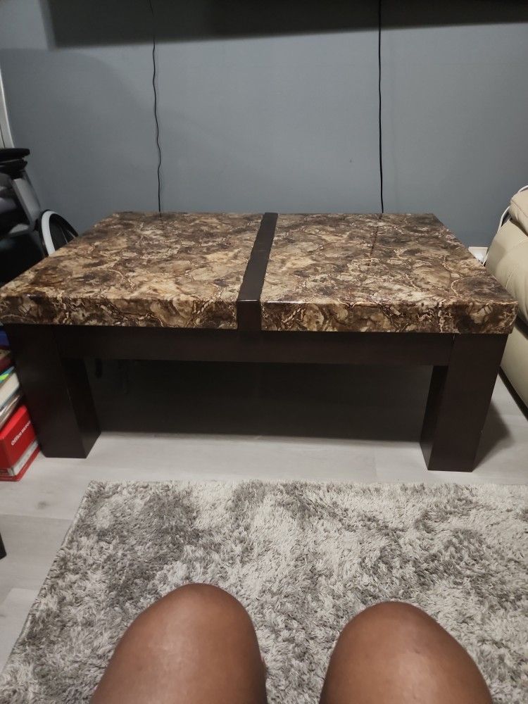 Sofa & Love Seat, Both Recliners And Center Table