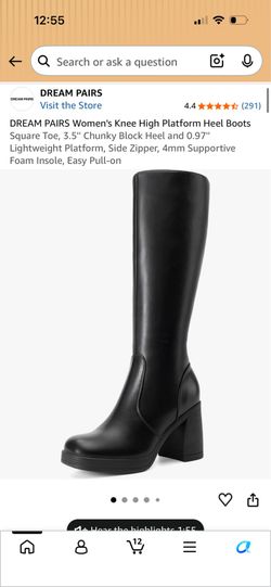 Black knee high boots