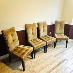 Suede/Velvet Chair Set
