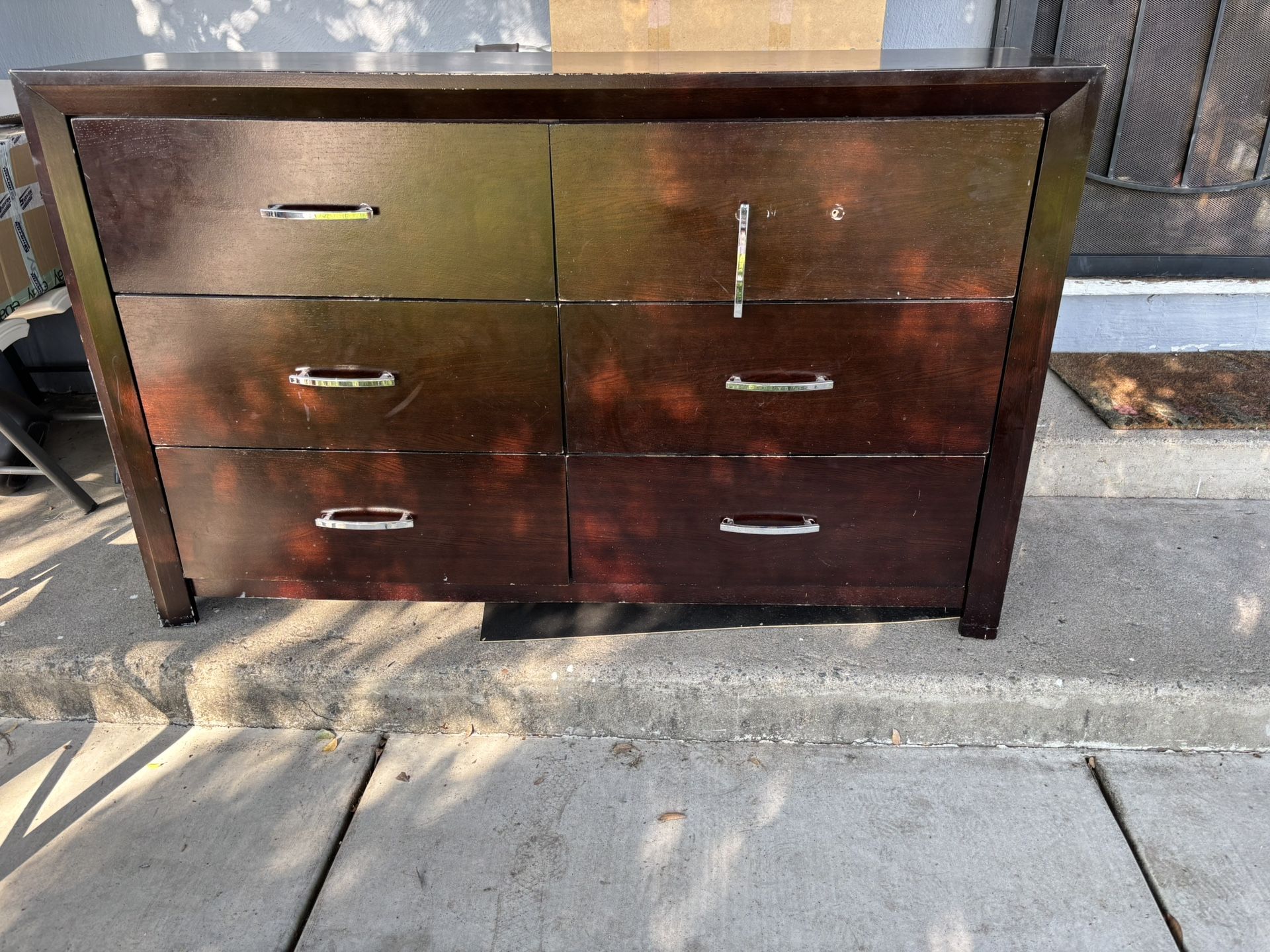 Brown Wood Dresser