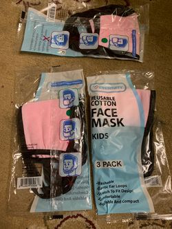 Face mask 3 pack Kids