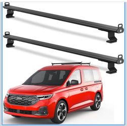 FengYu Van Ladder Roof Rack Compatible with Ford Transit Connect 2014-2025(Not for Transit), Steel Ladder Rack for Cargo Van, 2 Crossbars 47'', Ladder