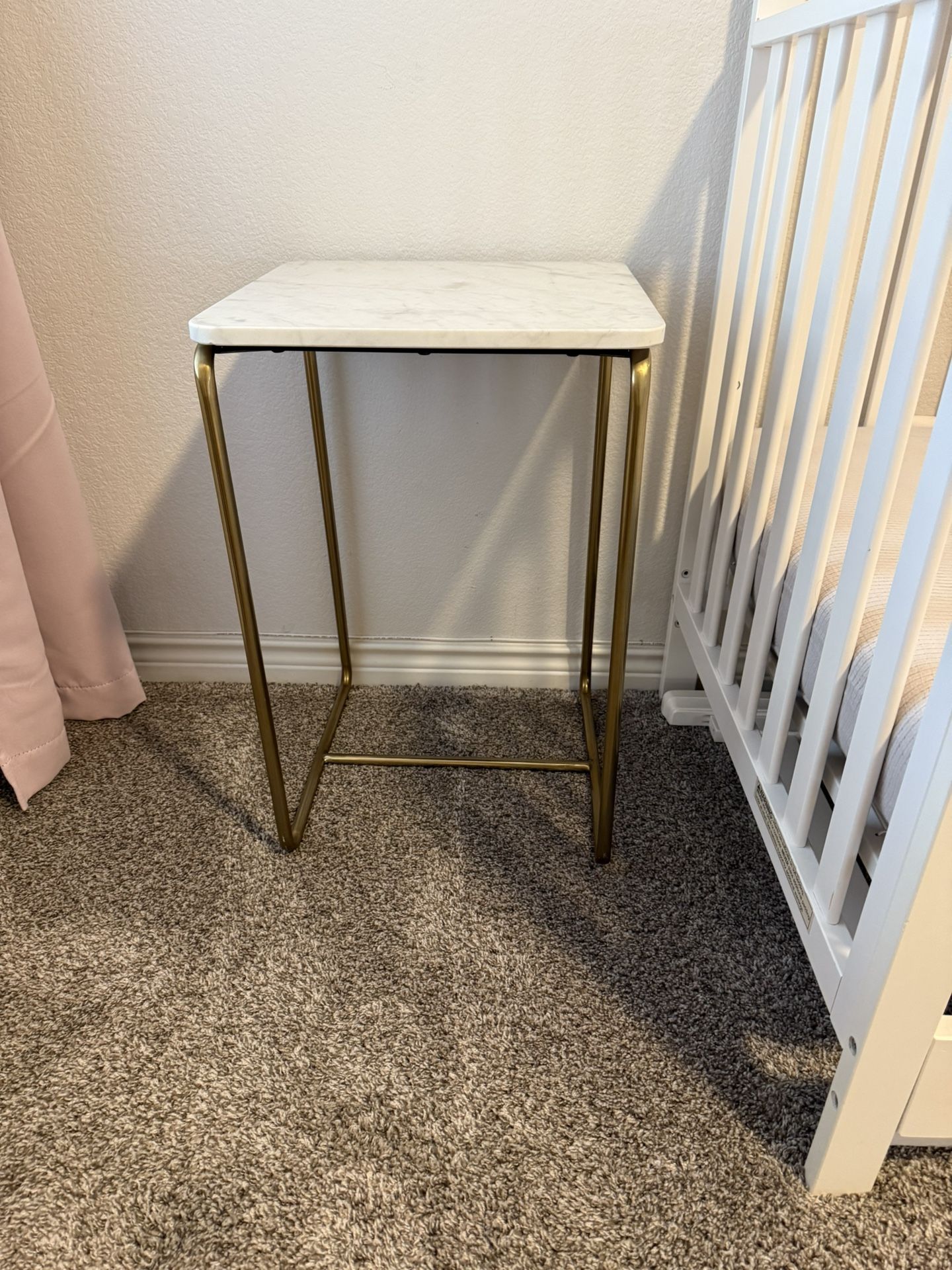 Gold And Marble Side Table