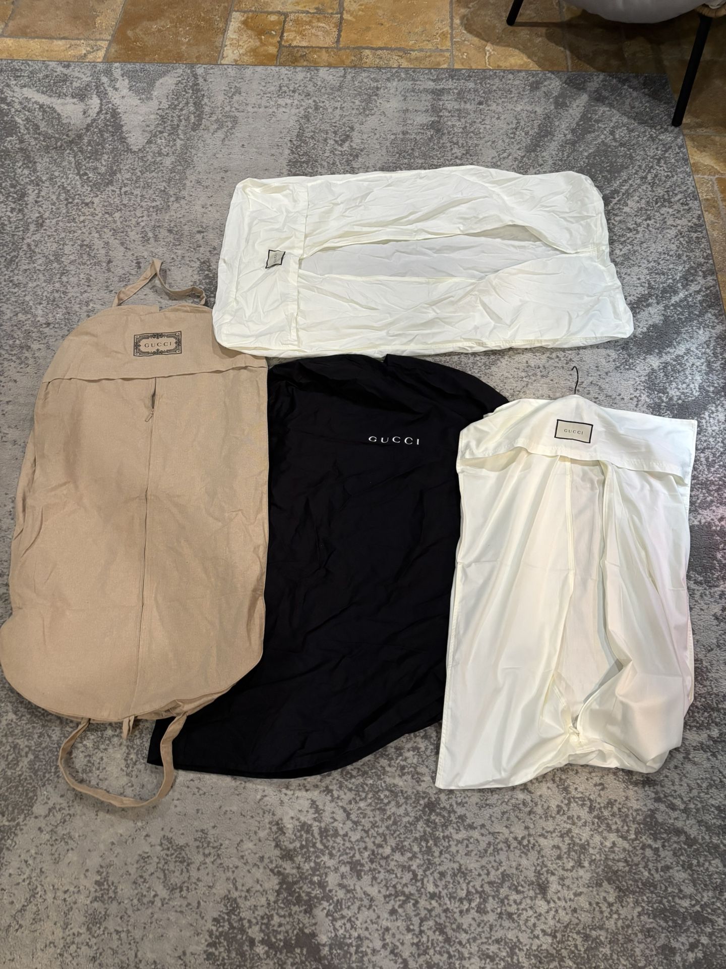 Gucci garment bags, authentic