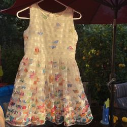 Beautiful butterfly girls dress size 8/10