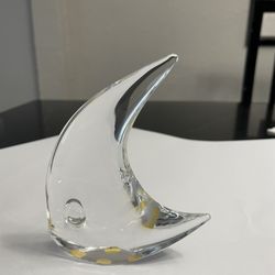 DAUM France Clear fish  Paperweight