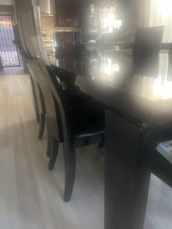 Italian Dining Table set with six chairs
