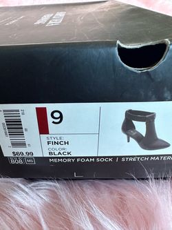 Finch Black Heeled Ankle Boots Size 9