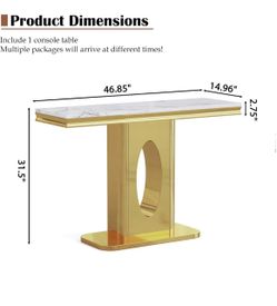 Modern steel and marble table NEW