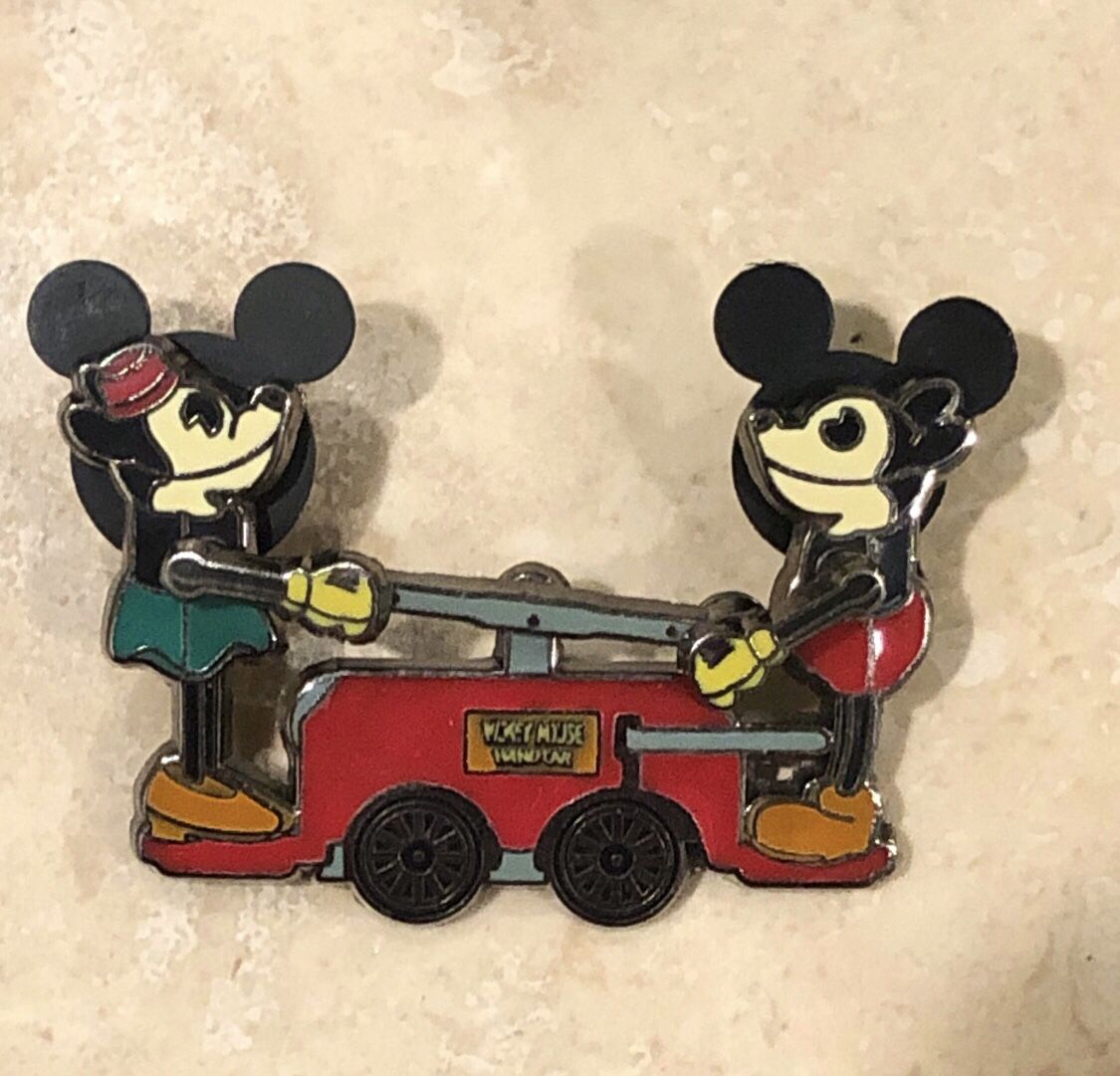 Rare Disney Catalog Collection Minnie And Mickey Hand Car Pin