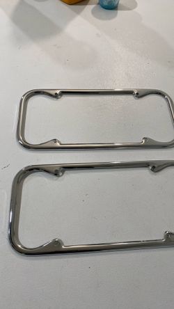 Vintage original round license plate frame