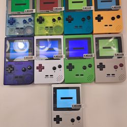 Refurbished Nintendo Gameboy Pocket Backlit Mod With Brand New Shell And Audio Amplifier 