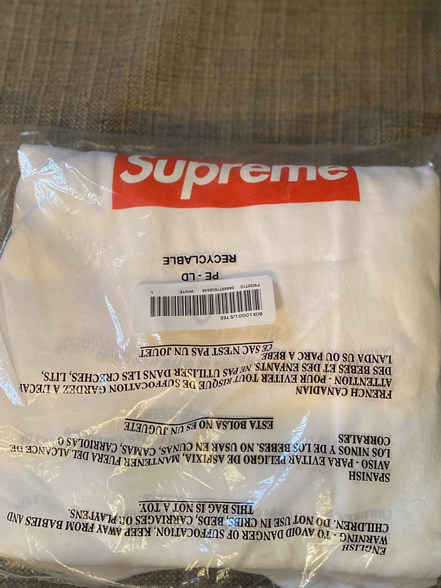 Supreme Box Logo L/S Tee White Size L for Sale in Brooklyn, NY