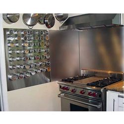 Stainless Steel Kitchen Backsplash, 30" x 30