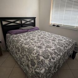 Queen size bed for sale with mattress