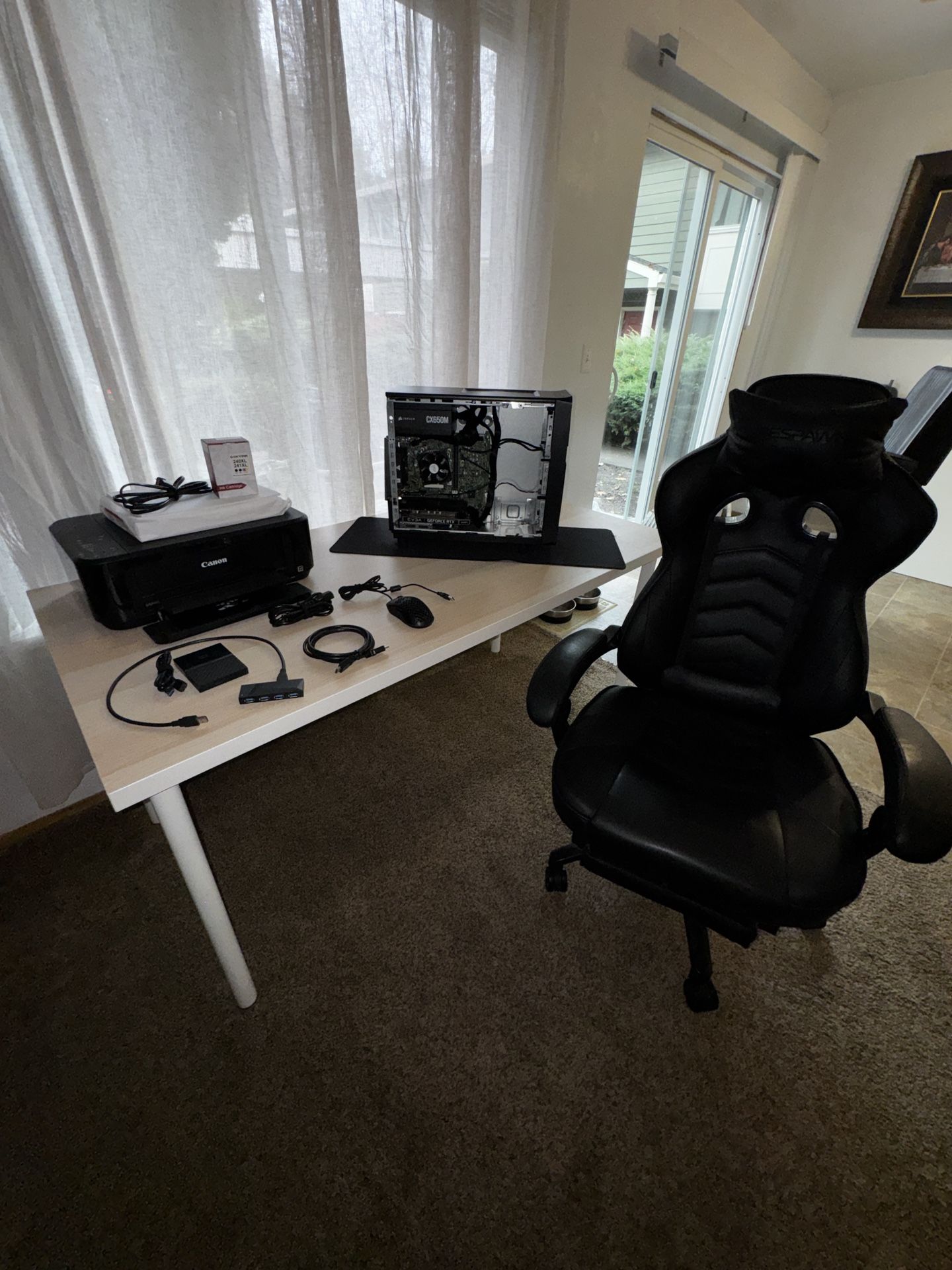 Gaming PC Setup + Desk + Printer + 2TB External Drive – FULL BUNDLE – Ready to Go!