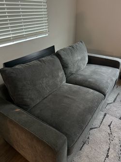 Gray love seat couch