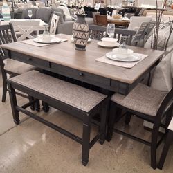 Tyler 6PC Dining Set With Bench