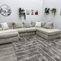 Cream Sectional Couch - Free Delivery 