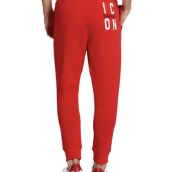 DSQUARED2 ICON JOGGER PANTS RED SIZE MEDIUM IS BRAND NEW CONDITION FOR SALE 