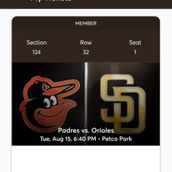 Padre Tickets For August 15th!!!