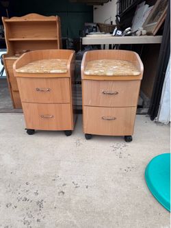 Nightstand small tables with wheels