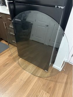 Round Transparent Tempered Glass Table Top