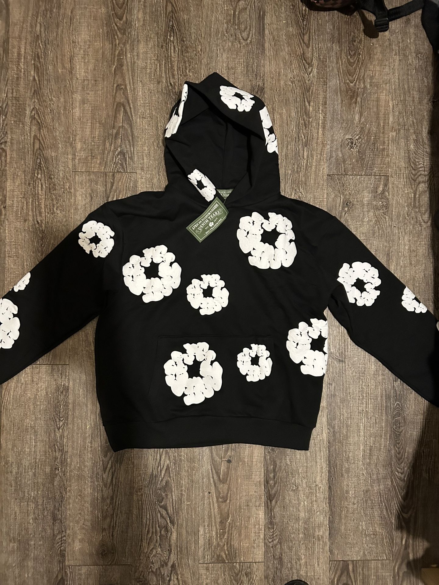 Black Denim Tear Hoodie