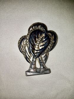 Vintage 1930s Marcasite Double Palm Tree Brooch