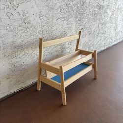 One Solid Pine Wood Low Book Display Case Stand