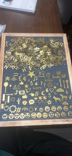 Gold & White Letter Board