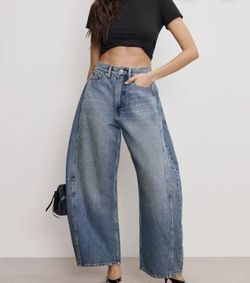 GOOD AMERICAN BARREL JEANS