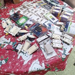 Large lot of lights dimmers Lamp dimmers, new  and used outlets , Covers