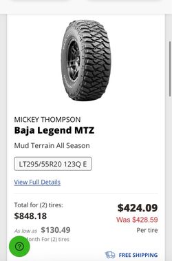 Mickey Thompson Baja Legend MTZ Mud Terrain Tire