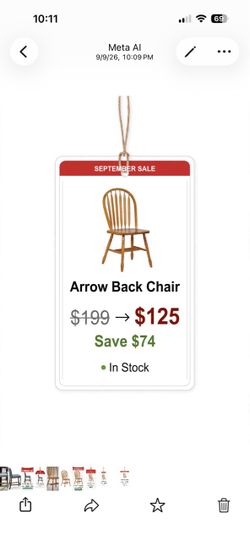 Arrow Back Wooden Dining Chair solid wood