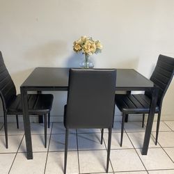 Black Dining Table 