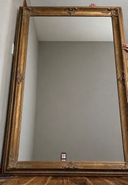 69” x 45” XL Oversized Vintage Gold Beveled Mirror