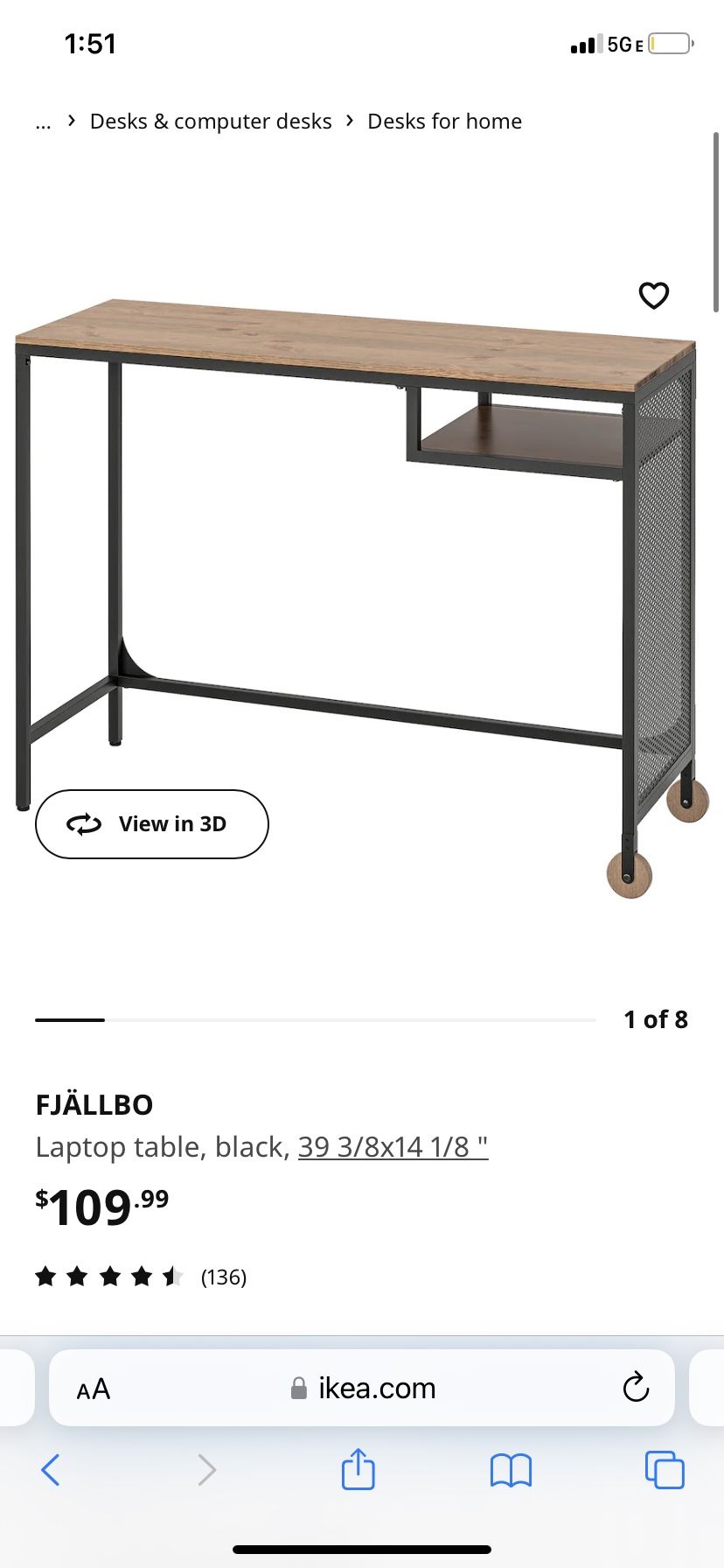 Fjallbo Ilea Laptop Desk