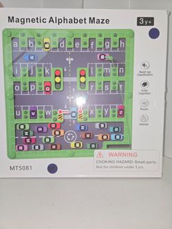 Magnetic alphabet maze