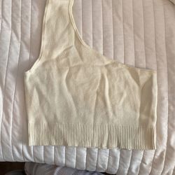 one shoulder sleeveless crop top