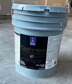 Interior Paint Cashmere. Pure White. New 5 gallons. Medium Lustre