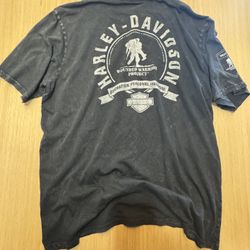 Vintage Harley Davidson Wounded Warrior Operation Personal Freedom TShirt Size XL