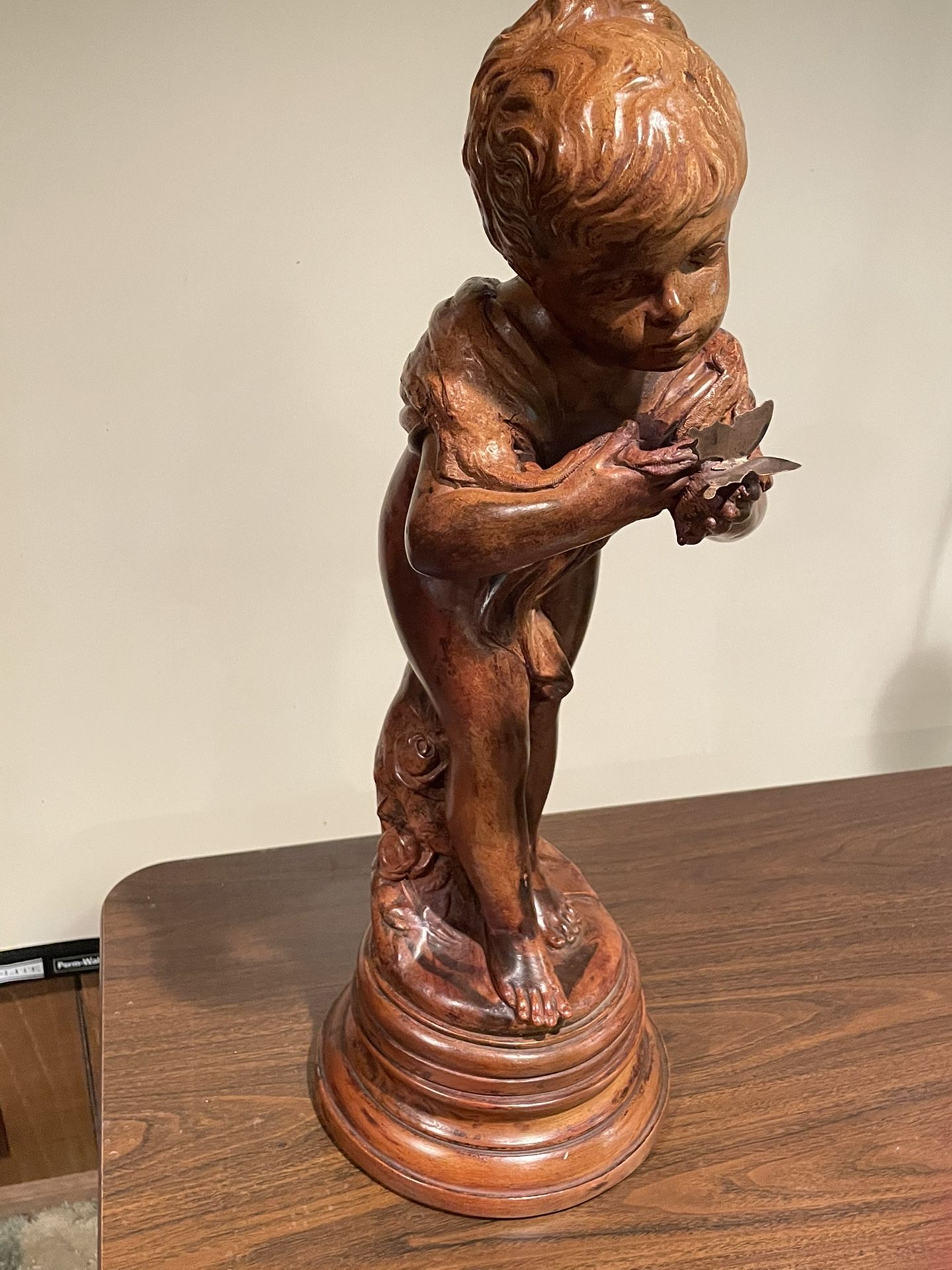 Porcelain Statuette- Girl Holding Butterfly