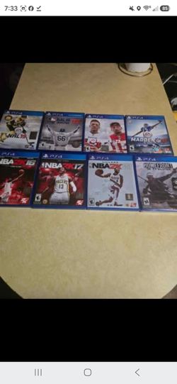 8 ps4 games, 7 sports and 1 unopened Homefront